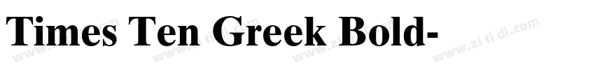 Times Ten Greek Bold字体转换